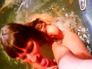 Skinny Slut In His Hot Tub Fucked From Behind