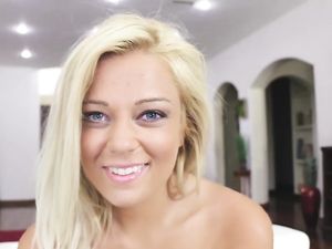 Hot As Hell Blonde Sucks Big Dick In Front Of The Camera